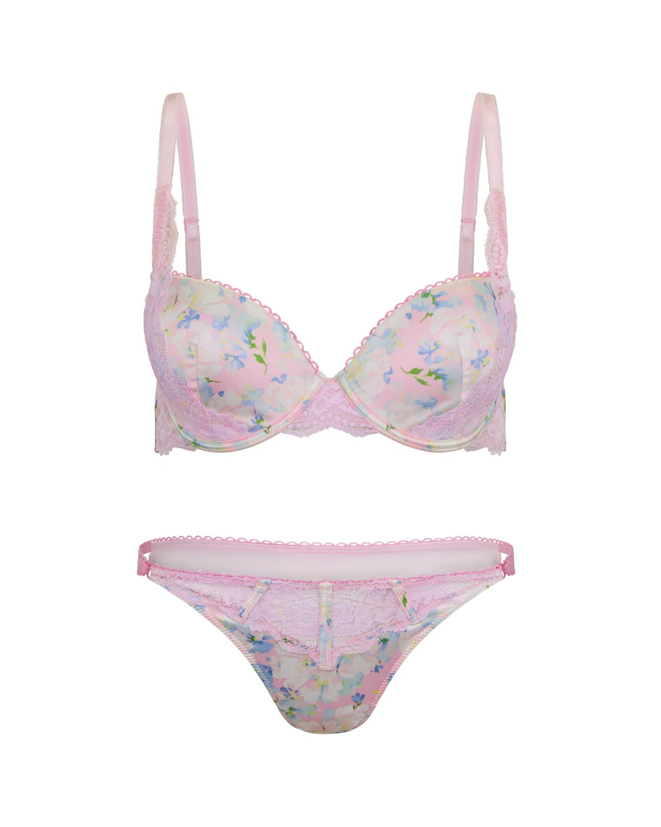 Rochelle Floral Pink Push Up Demi 32a 38dd Adore Me