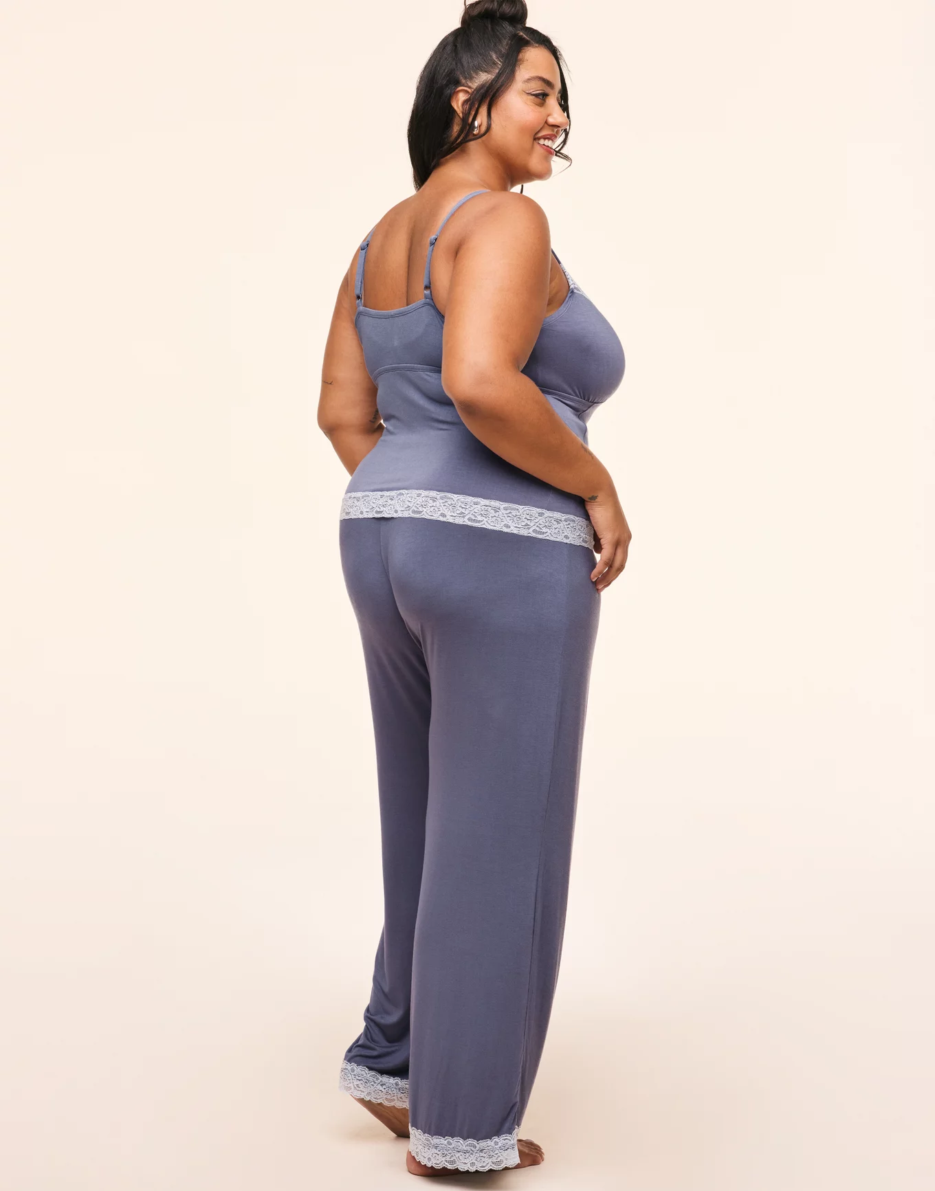 Suzanna Dark Gray Plus Cami and Pant Set, 1X-4X | Adore Me