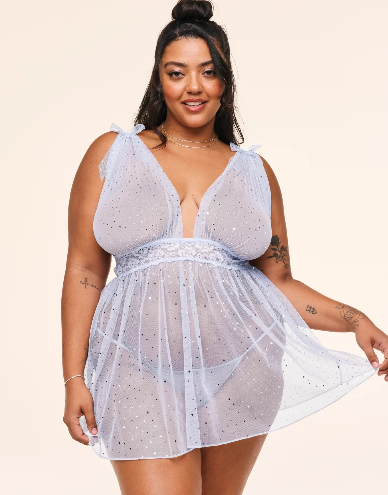 Novah Light Blue Babydoll Set, XS-4X | Adore Me