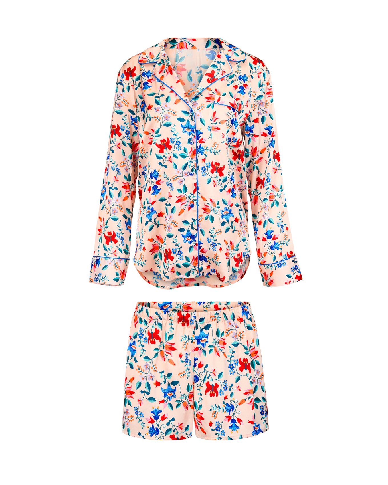Sammi Floral Beige Plus PJ Set, 1X-4X | Adore Me