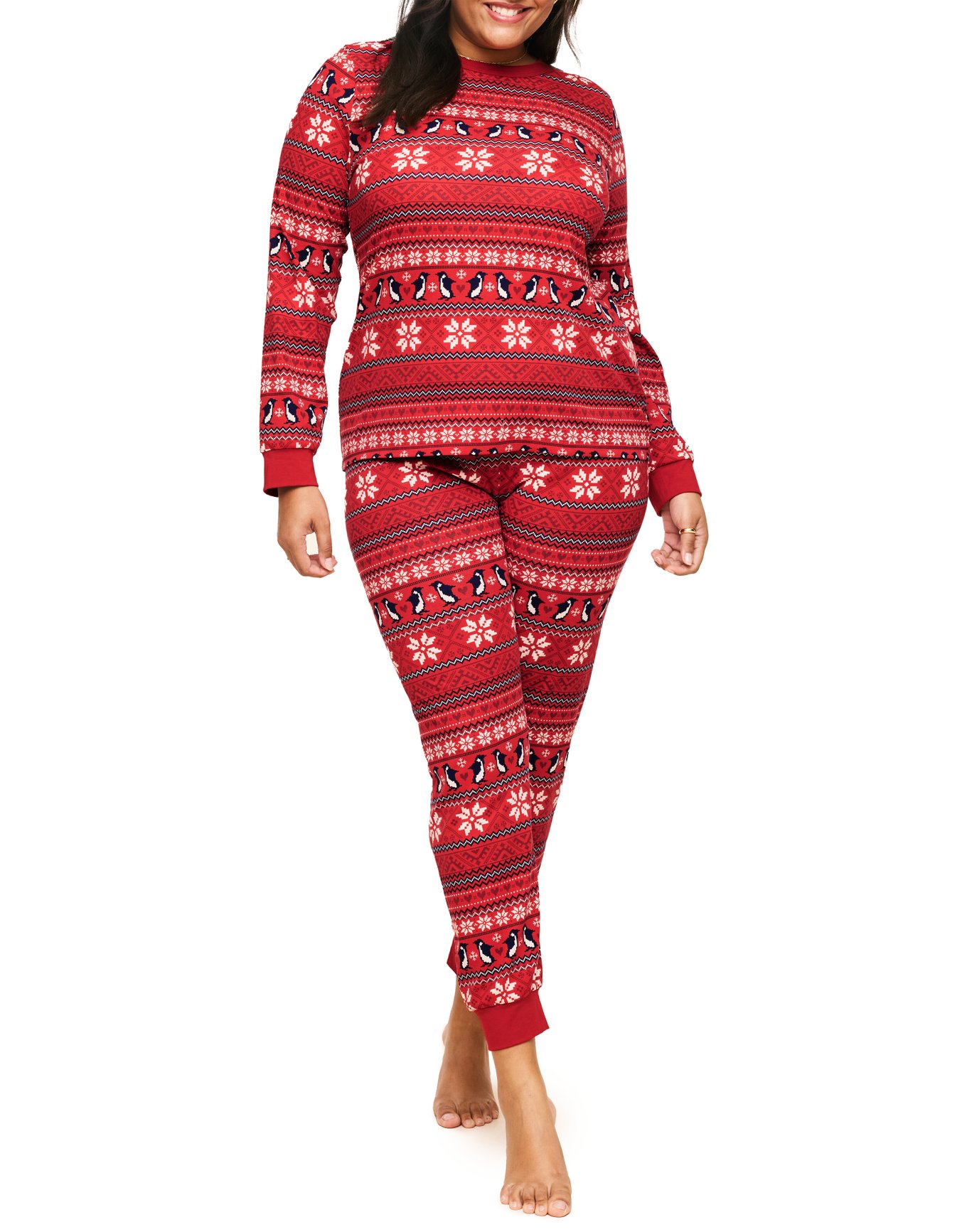 Womens PJ Novelty Red Plus