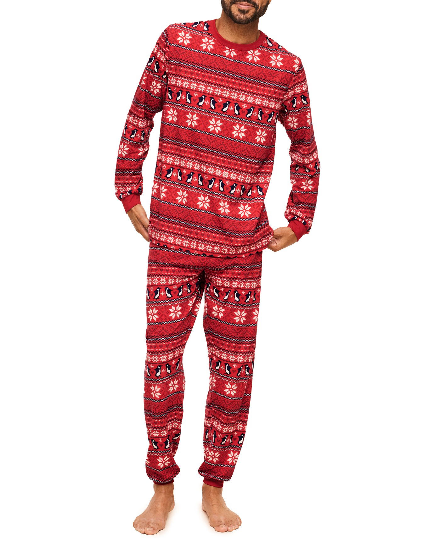 Mens PJ Novelty Red Plus