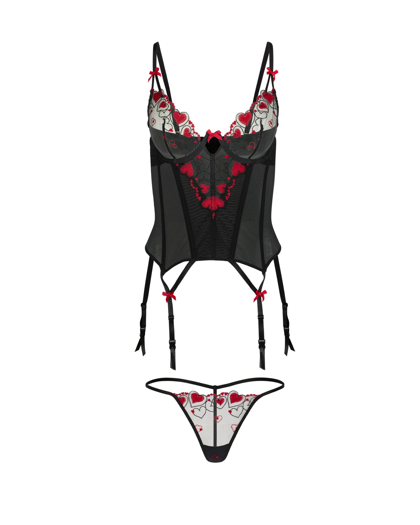 Lovette Black Plus Unlined Plunge Bustier, 38DD-42DDD | Adore Me