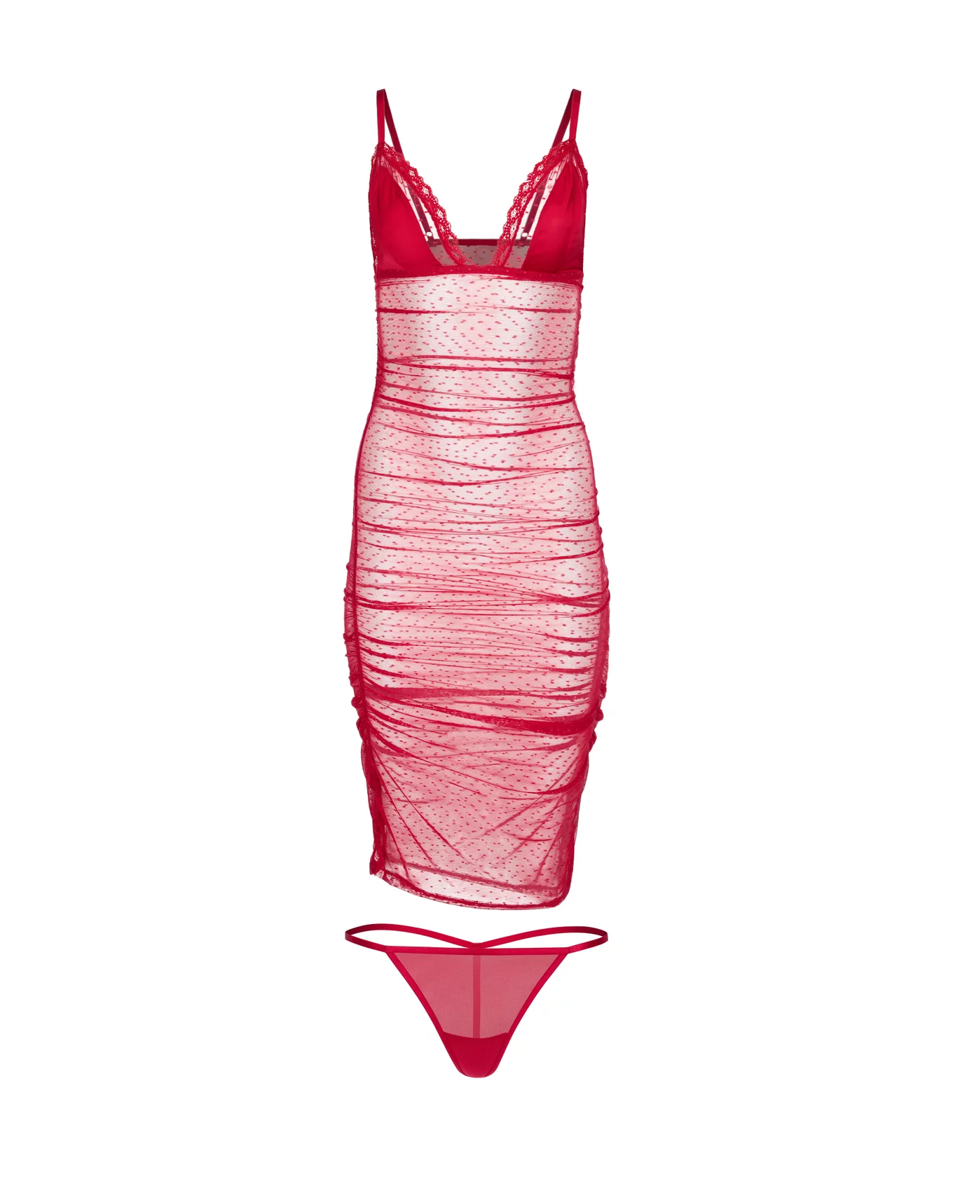 Marietta Dark Red Babydoll Set, XS-XL | Adore Me