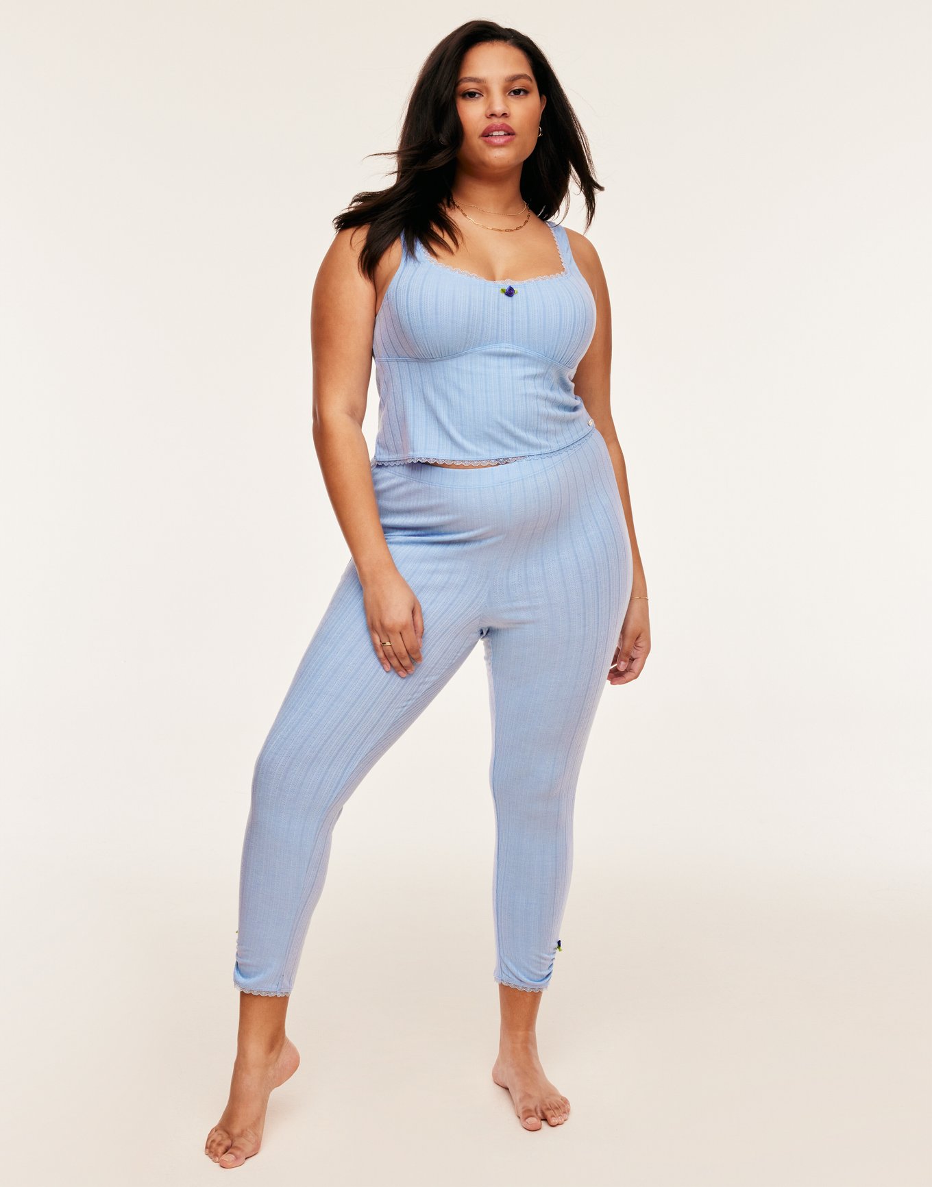 Gema Medium Blue Plus Tank and Legging Set, 1X-4X | Adore Me