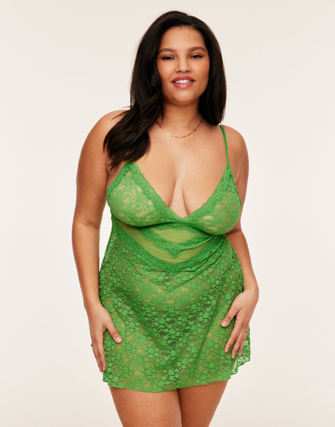 Mary Lou Medium Green Plus Slip, 1X-4X | Adore Me