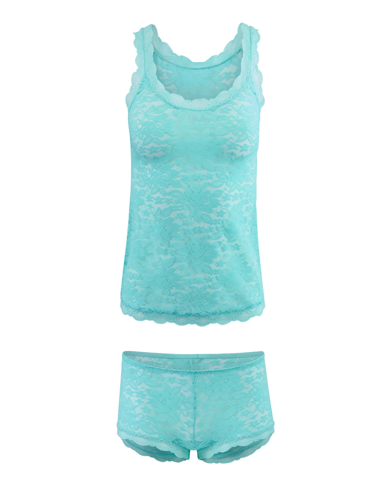 Roanne Medium Blue Tank and Short Set, XL | Adore Me