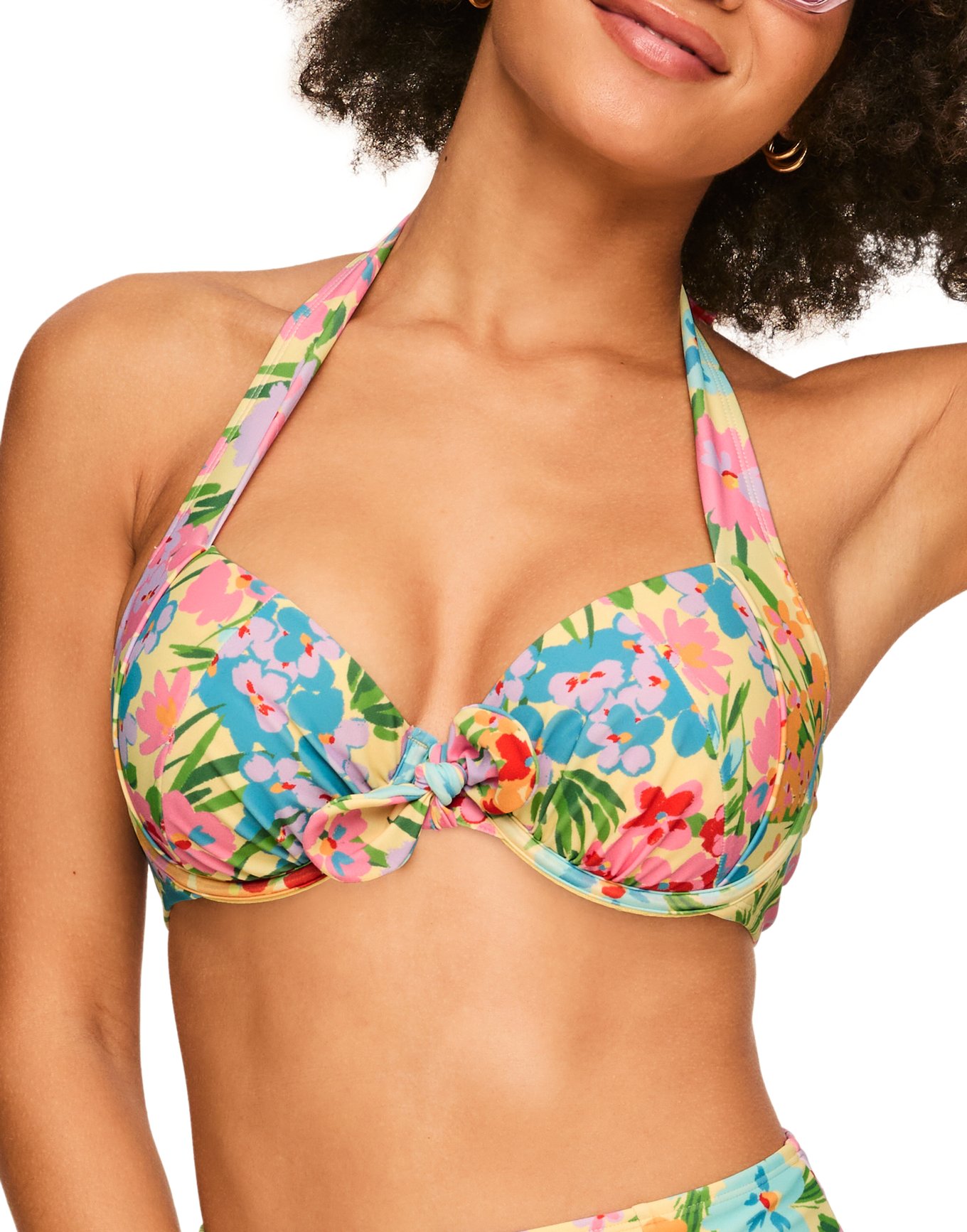 Shelby Floral Orange Swim Bra