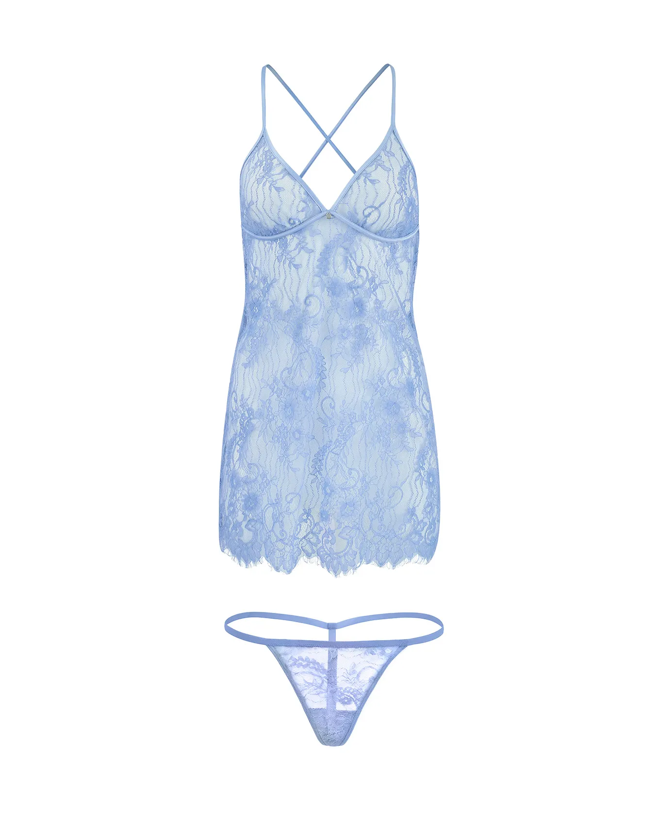 Addison Medium Blue Babydoll Set, XS-4X | Adore Me