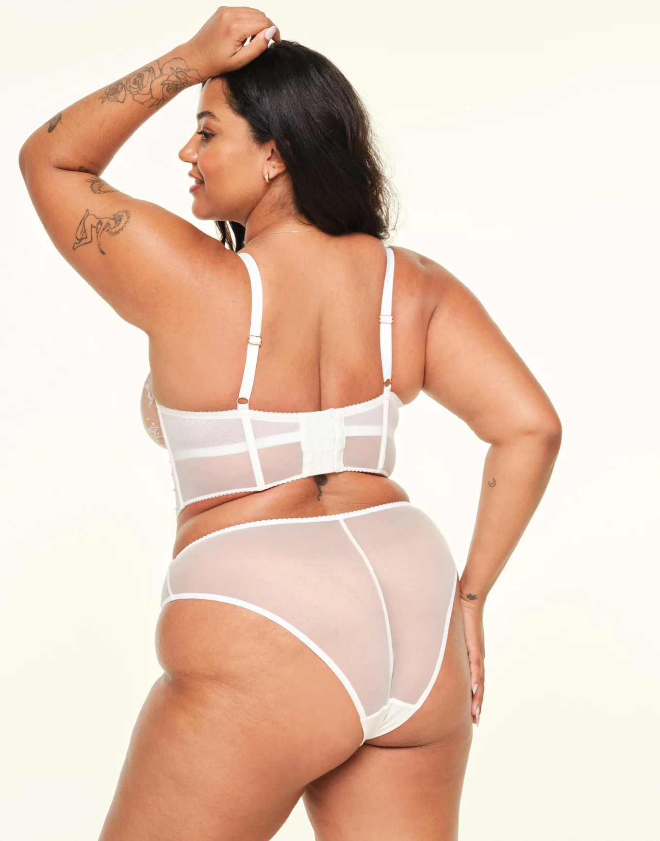 Avara White Plus Unlined Cropped Bustier, 38DD-46DDD | Adore Me