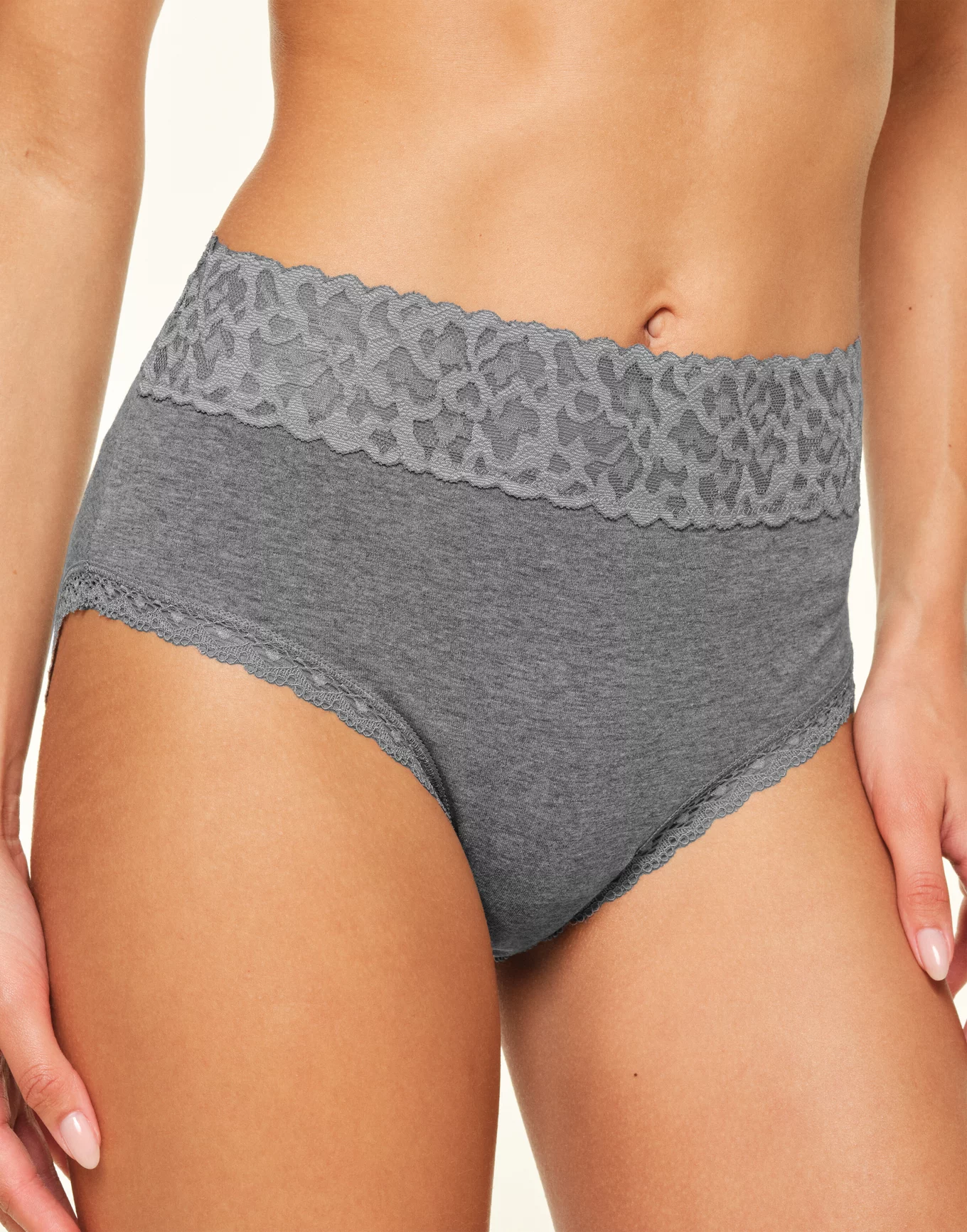 Coleen High Waisted Gray High Waisted Panty, XS-XL | Adore Me