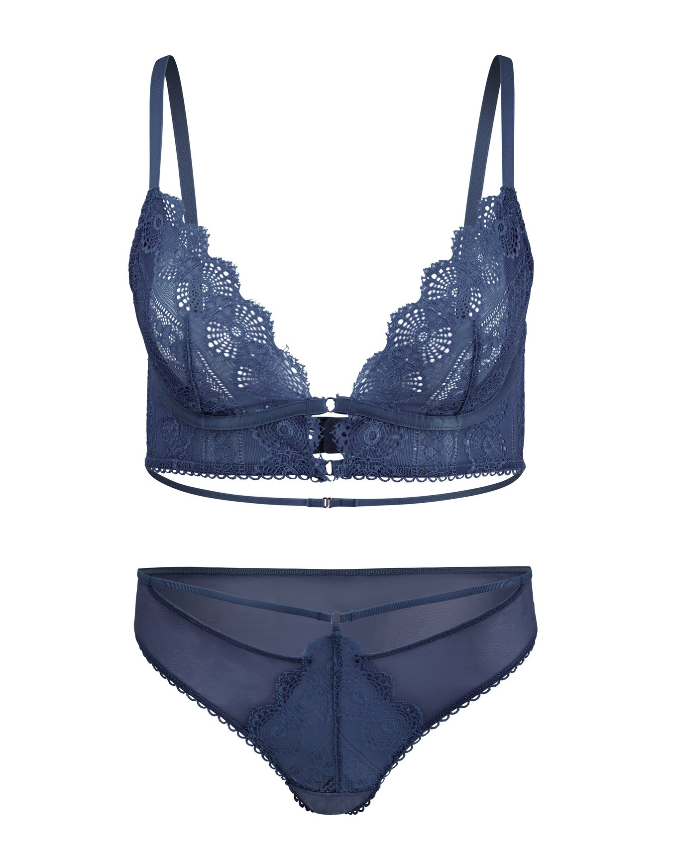 Kinley Dark Blue Unlined Plunge, 32B-38D | Adore Me