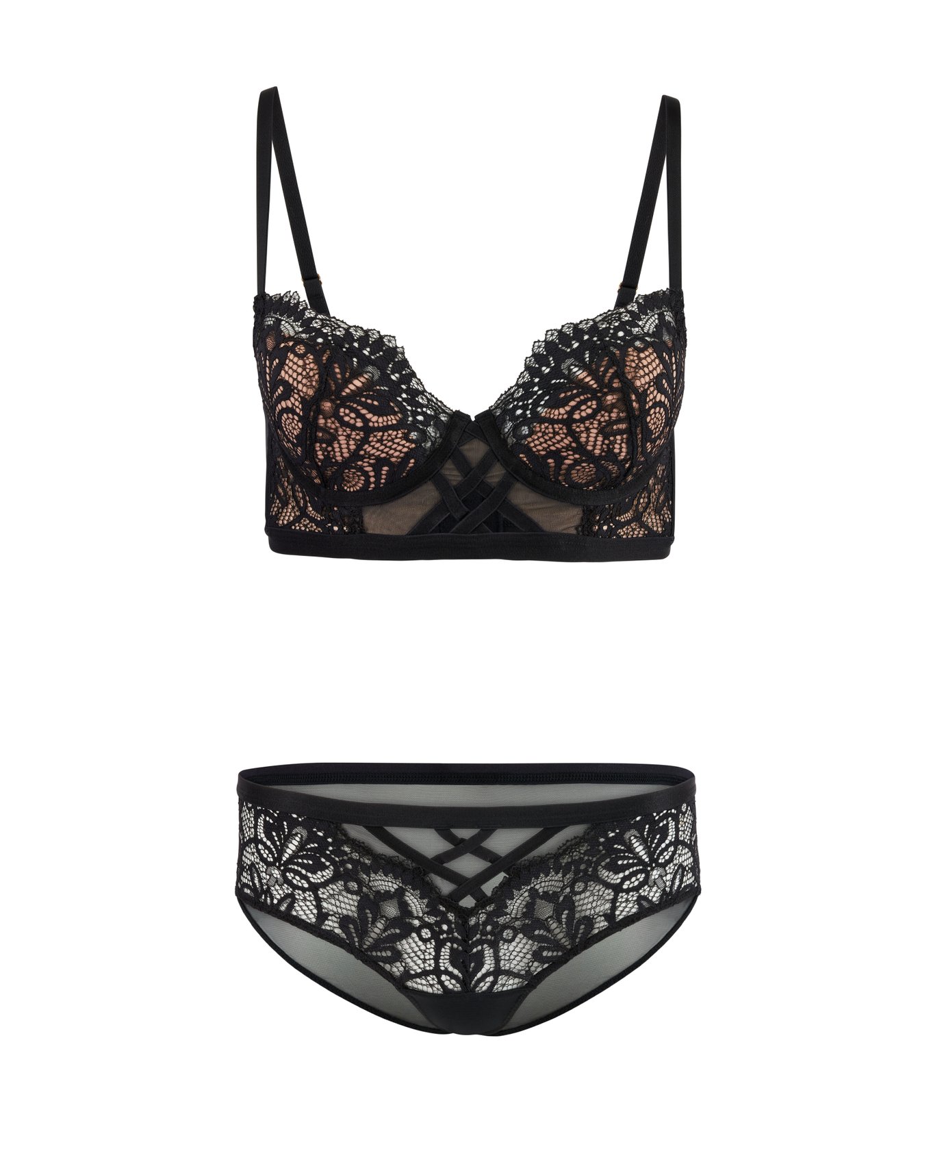 Diara Black Plus Contour Balconette, 38DD-46DDD | Adore Me