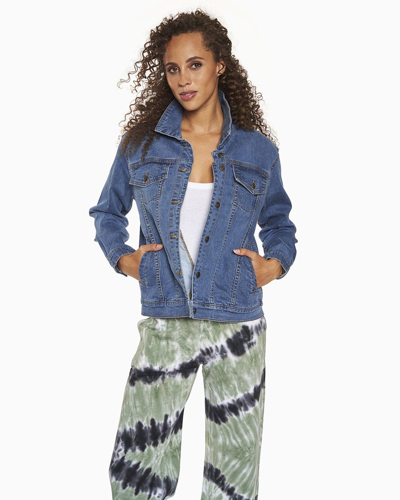 Organic Oversized Denim Jacket Blue