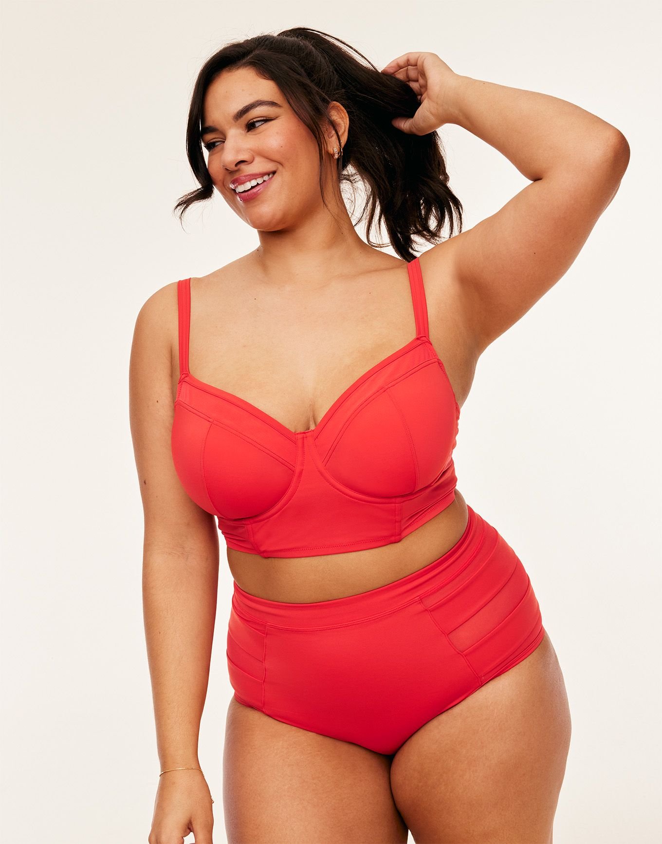 Daeny Dark Red Plus Two Piece 38DD 42DD Adore Me