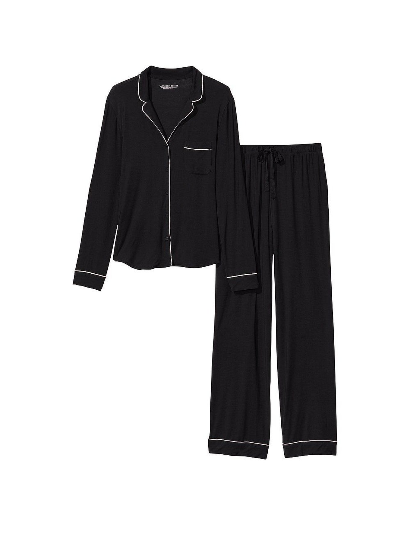 Victoria's Secret Modal Long PJ Black