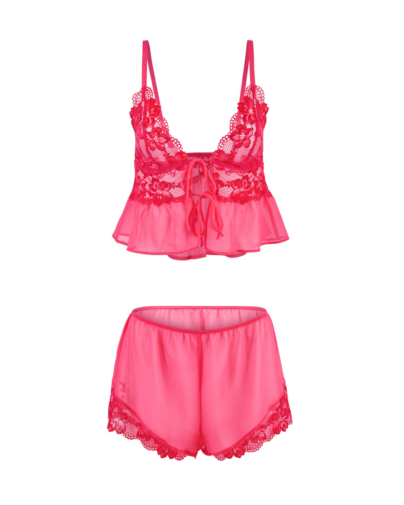 Tammy Dark Pink Plus Camisole and Short Set, 1X-4X | Adore Me