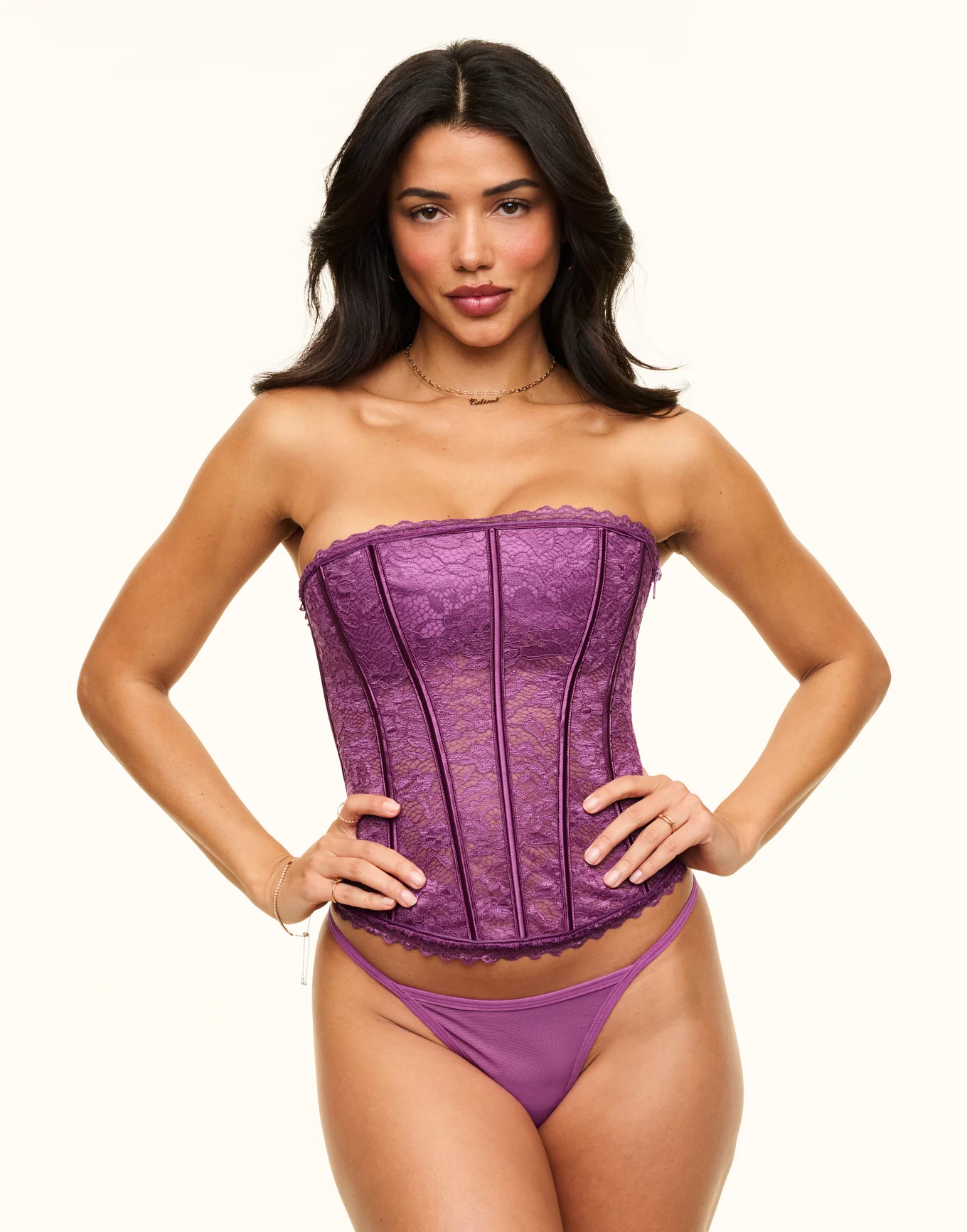 Hailey Dark Purple Corset Set, XS-4X | Adore Me