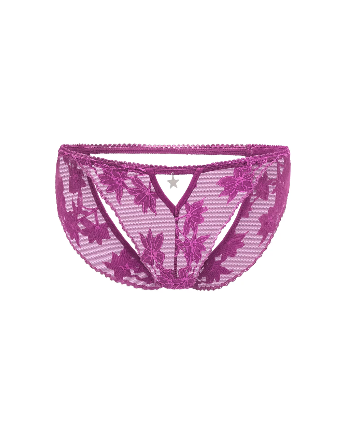 Vega Bikini Dark Purple Crotchless Cheeky, XS-XL | Adore Me