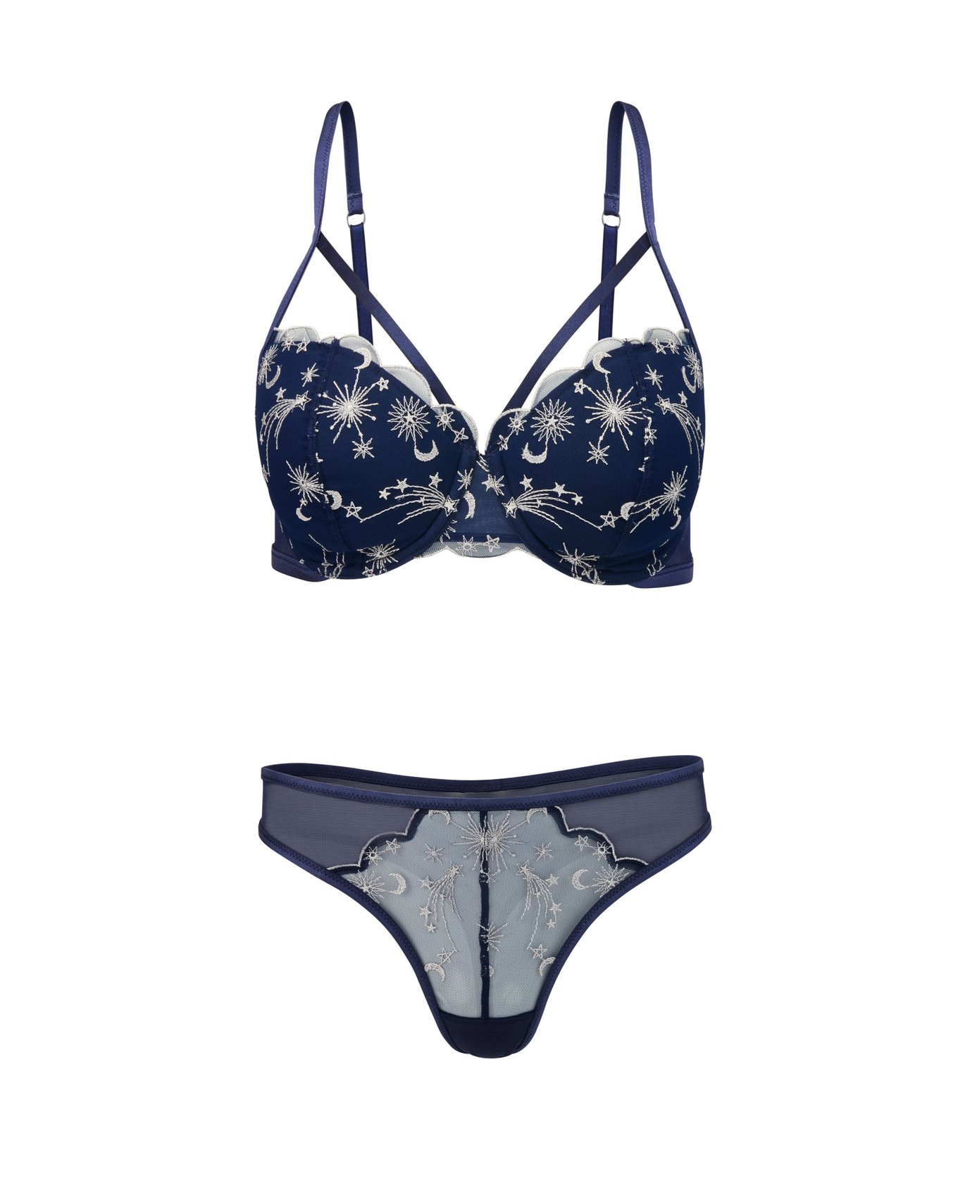 Estelle Dark Blue Contour Balconette, 32A-38D | Adore Me