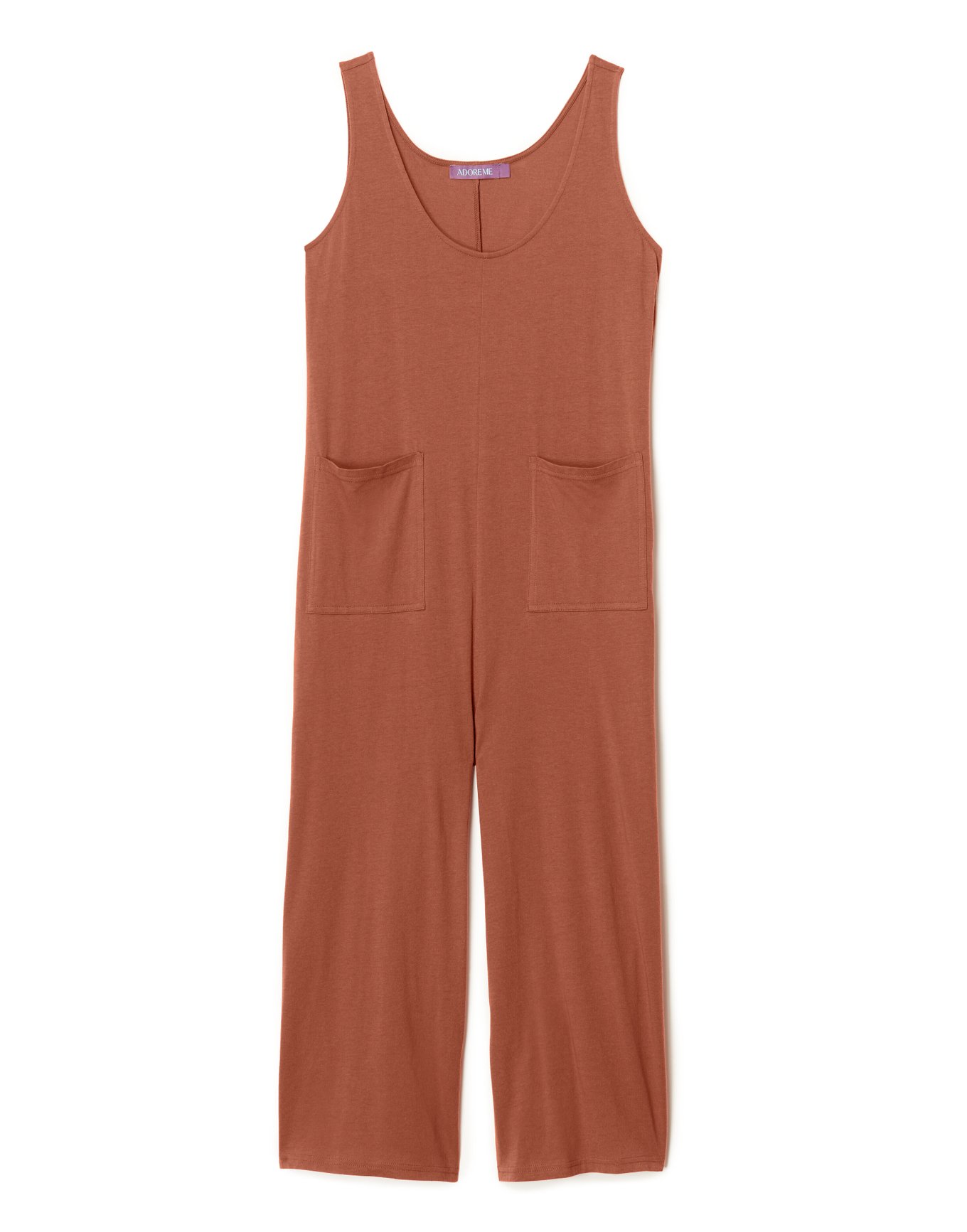 Pip Jumpsuit Dark Brown Plus Sleeveless, 1X-2X | Adore Me