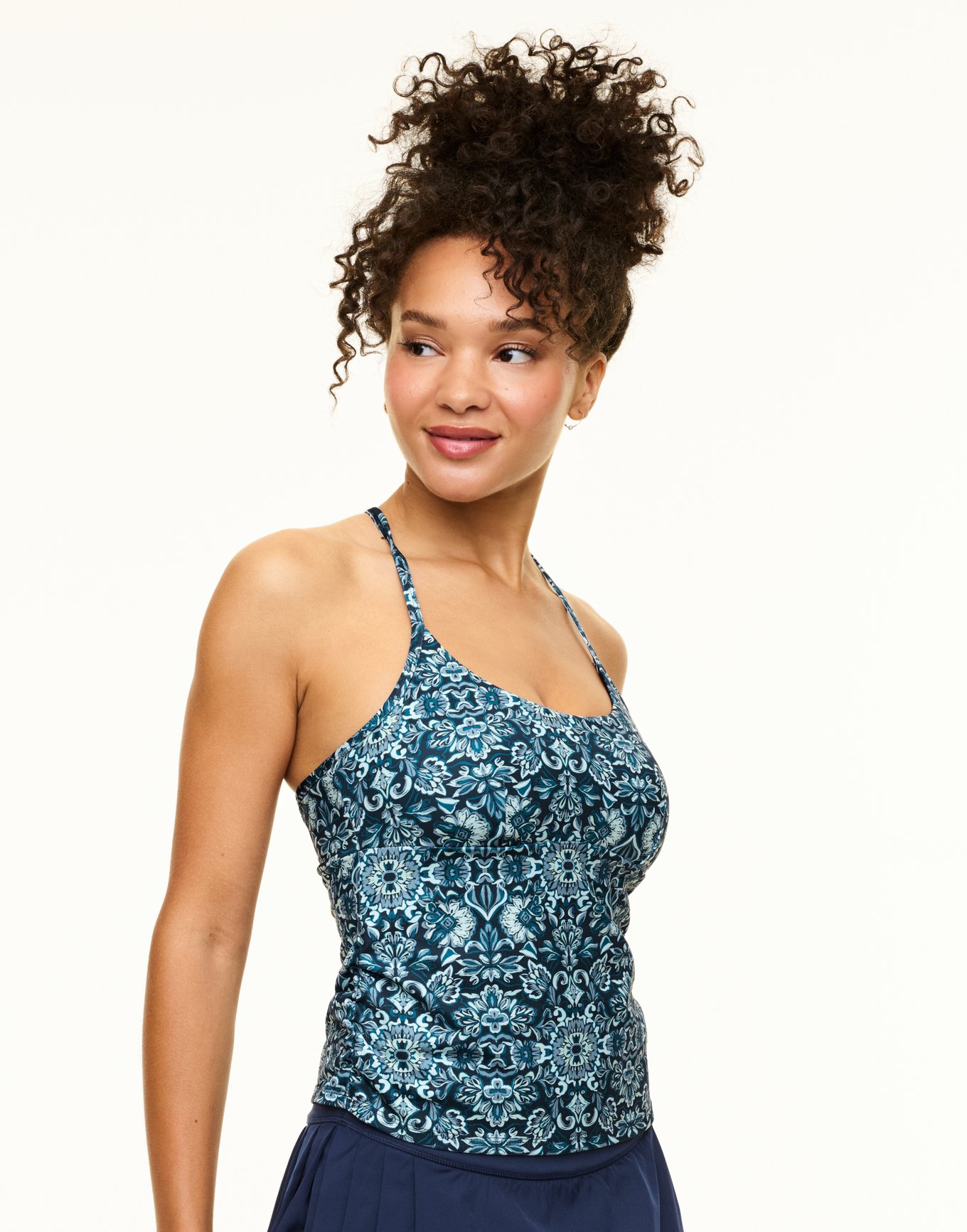 Jaden Geo Blue Support Tank Adore Me