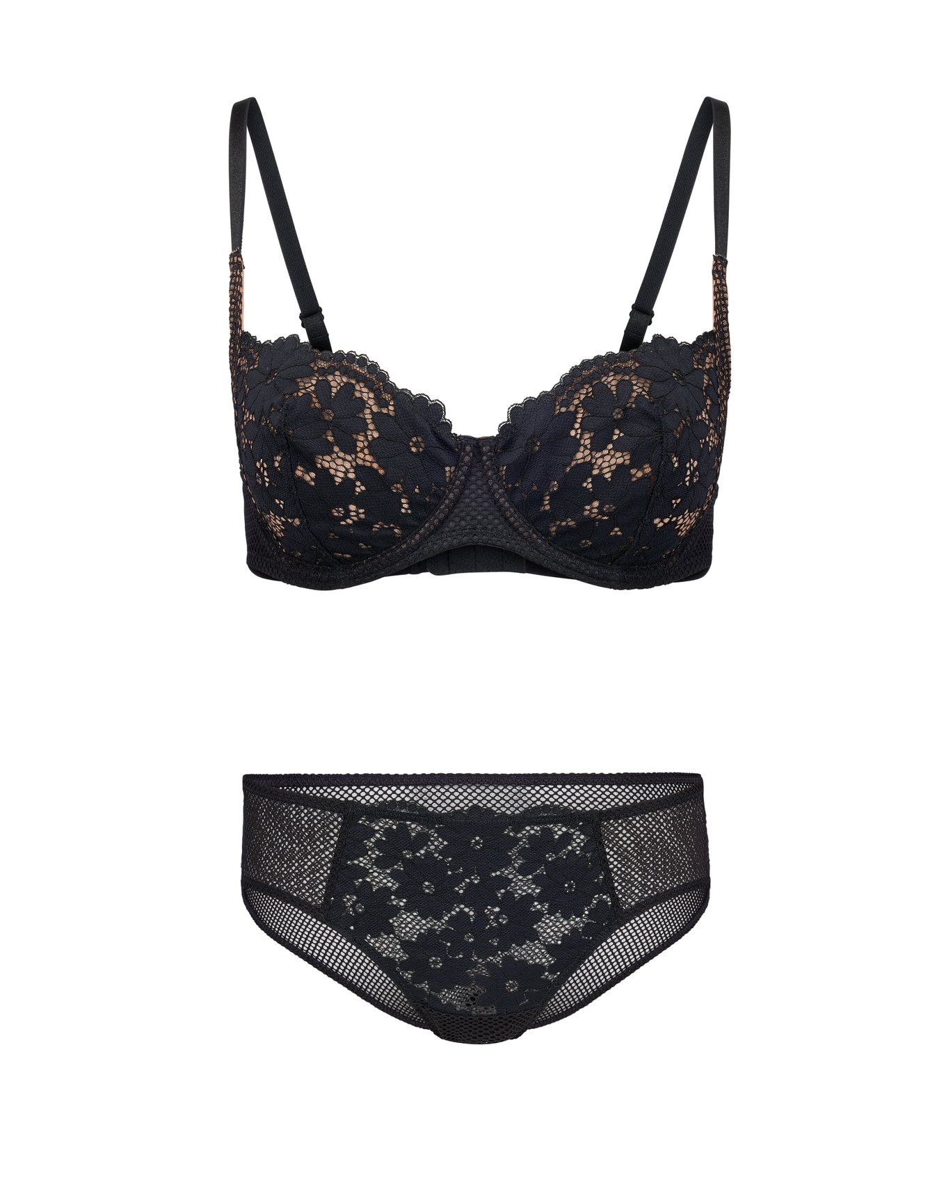 Roxanne Black Unlined Balconette, 32A-38D | Adore Me