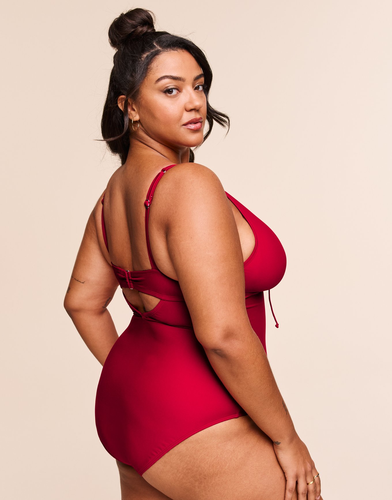 Evangeline Dark Red Plus One Piece Adore Me