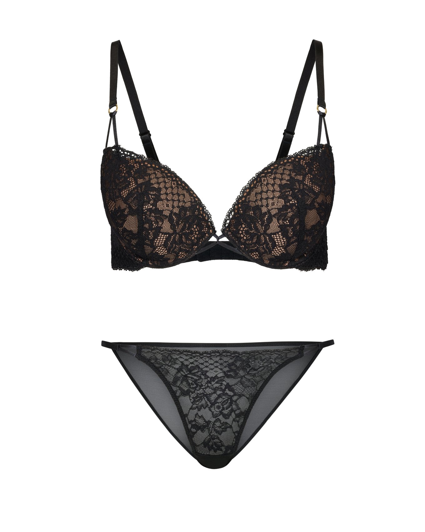 Josie Black Push Up Plunge, 32A-38DD | Adore Me