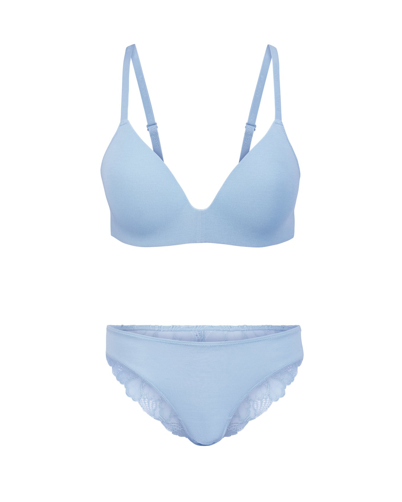 Harlowe Medium Blue Wireless Contour Plunge, 32A-38DD | Adore Me