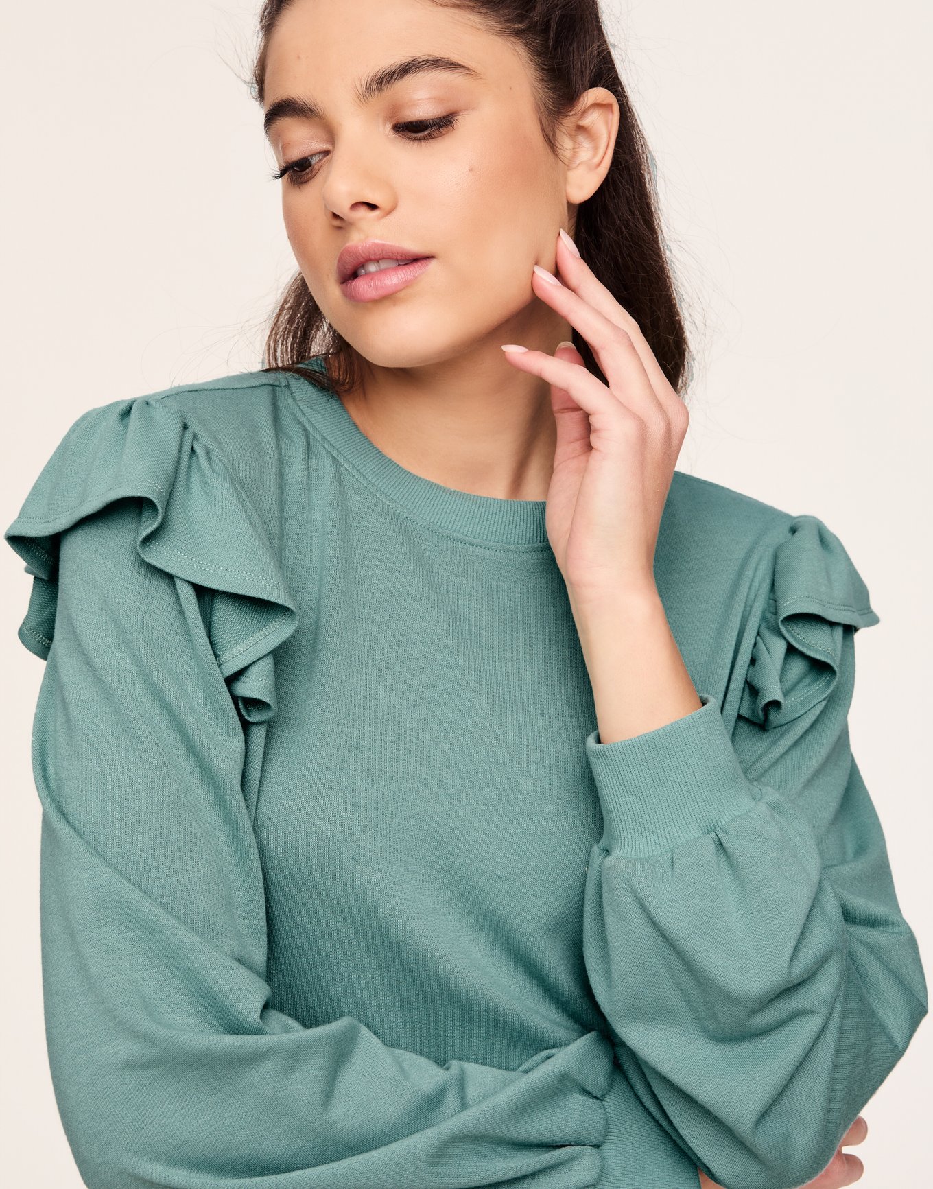 Ruffle Sweatshirt