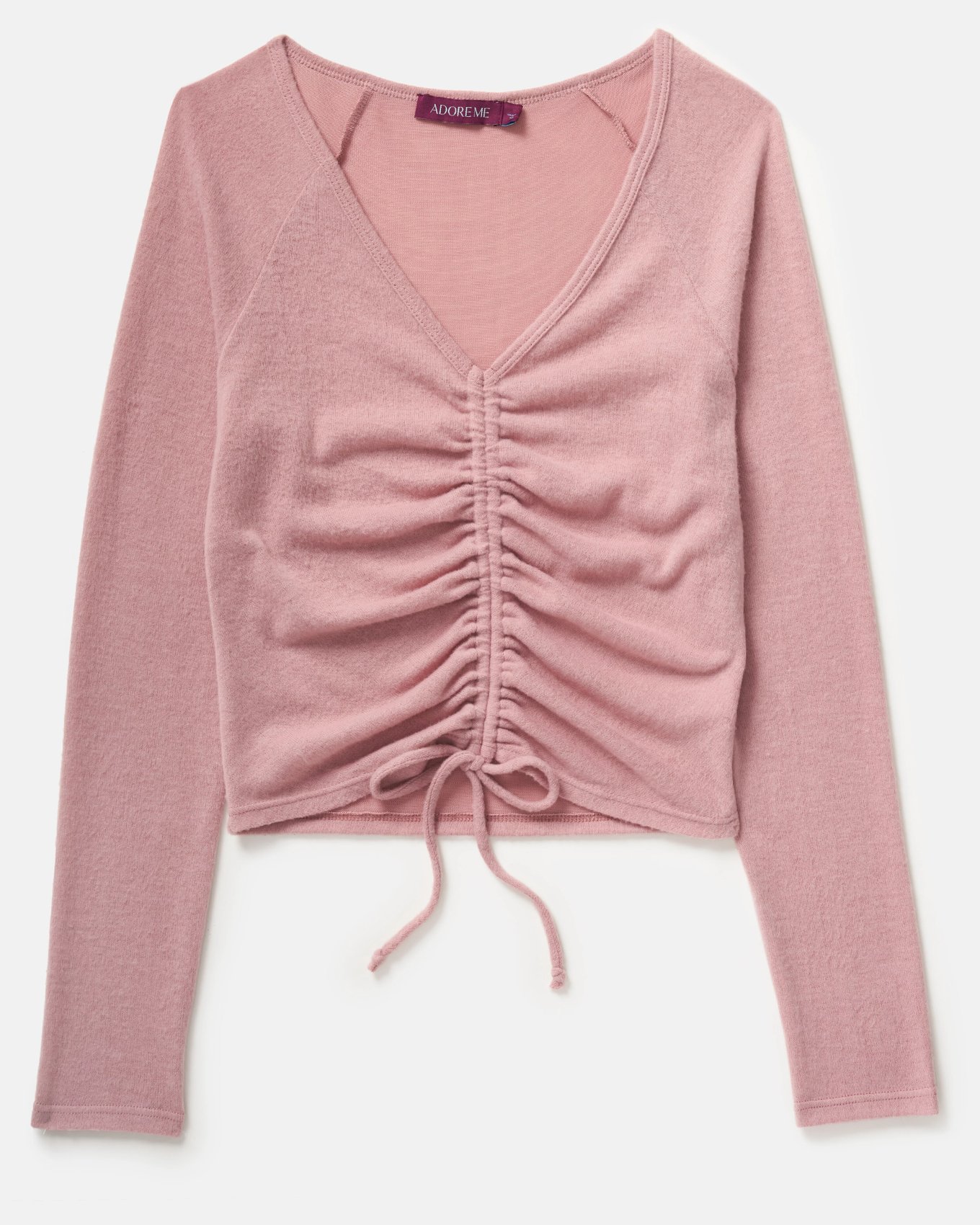 Ruched Front Long Sleeve Top