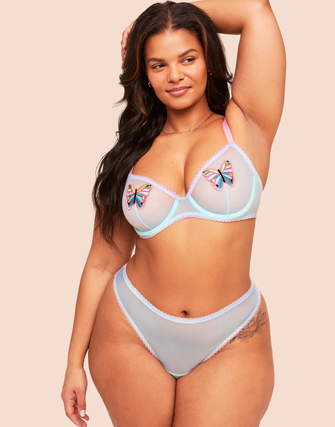 Alyshia Light Blue Plus Unlined Demi, 38DD-46DD | Adore Me