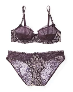 Caen Animal Purple Unlined Balconette, 32A-38D