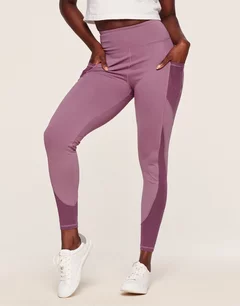 Ava & Viv Polka Dots Purple Leggings Size 3X (Plus) - 31% off