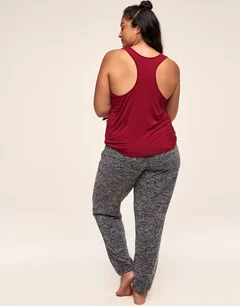 Lula Dark Red Tank and Sweatpant Set, XS-XL