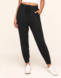 Hila Black High Waist Sweatpants, XS