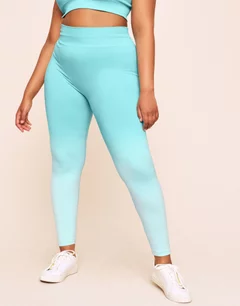 Lilah Ombre Full Legging Blue 2 Plus Full length leggings, 1X-3X