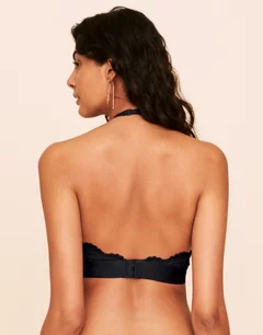 Implicite Black Lace Halter Bra