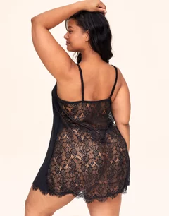 Black plus size lingerie