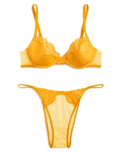 Buy Evy Low Waist Medium Coverage Bridal Wear Lace Bikini Panty - Orange  Online