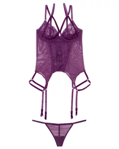 Girl in Purple Lingerie Corset Boudoir Fashion Underwear Mo Stock Photo -  Image of adore, black: 52402668