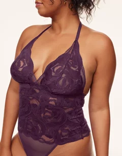 Flaunt Your Figure in a Dark Magenta Plus Size Bodysuit, Be Wicked