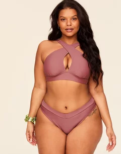 Demi Dark Pink Plus Bikini Set, XL-4X