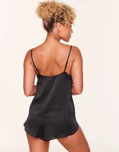 Linny Black Camisole and Short Set, XS-XL