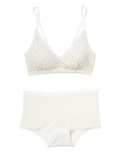 Breena Floral White Contour Bralette, XS-XL