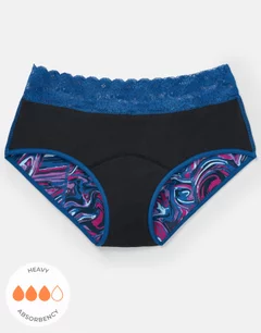 Madison Midi Brief Dark Blue Period Panties, XS-XL