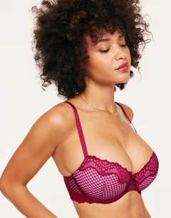 RougeGorge Lingerie - Trinity Women's Lace Push Up Bra, Red :  : Fashion