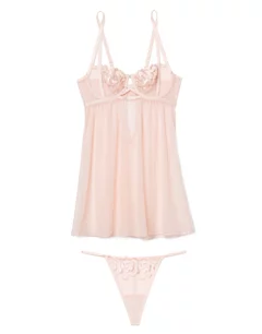 Jestina Light Pink Babydoll, 32D-38DD