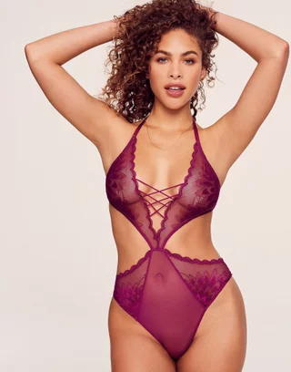 Abi Dark Red Push Up Plunge, 32C-38D